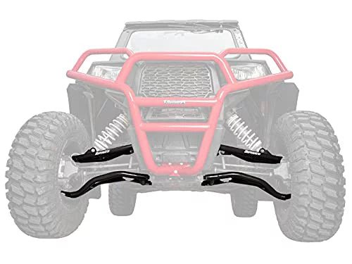 SuperATV 1.5 Forward Offset A Arms for 2021+ Polaris RZR Trail S 900/S 1000|Fits Larger Tire Size|Black|Includes HD 4340 Chromoly Steel|1.25 Tubing|AA-P-RZR900S-1.5-HC-001-BH-02#SATV