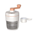 Manual Rotary Ice Crusher Ice  Shaved Ice Machine (No Electricity Required) Lightweight Mini Size with Ice Cube Tray for Home Orange Handle