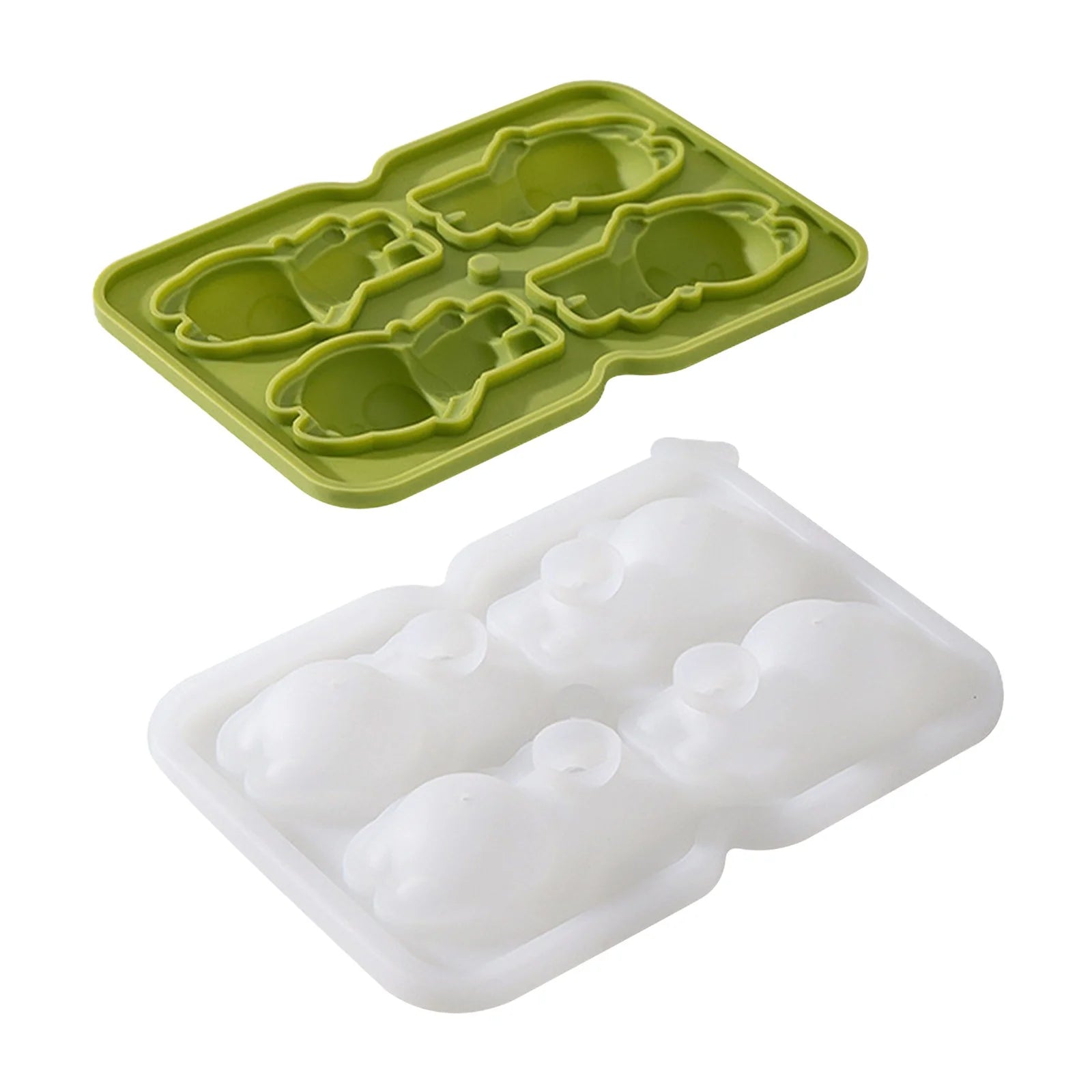 Kitchen Appliances Clearance,2023 New Ice Cubes Maker,4 Hole Ice Cubes Molds Ice Box Small Household Refrigerator Easy-release Ice Lattice With Cover Silicone Ice Lattice