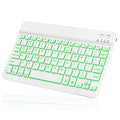 UX030 Lightweight Ergonomic Keyboard with Background RGB Light, Multi Device slim Rechargeable Keyboard Bluetooth 5.1 and 2.4GHz Stable Connection Keyboard for Motorola Moto G Stylus 5G