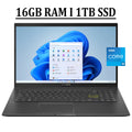 ASUS VivoBook 15 Business Laptop 15.6 FHD OLED Display 11th Gen Intel Quad-Core i5-1135G7 Processor 16GB DDR4 1TB SSD Backlit Keyboard Fingerprint Reader ICEpower Audio HDMI USB-C Webcam Win10 Black