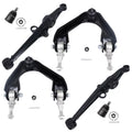 Detroit Axle - 6pc Kit Replacement for 1990-1993 Honda Accord - All (4) Front Upper & Lower Control Arms + All (4) Lower Ball Joints