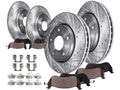 Front and Rear Brake Pad and Rotor Kit - Compatible with 2011 - 2019 Ford Explorer 2012 2013 2014 2015 2016 2017 2018