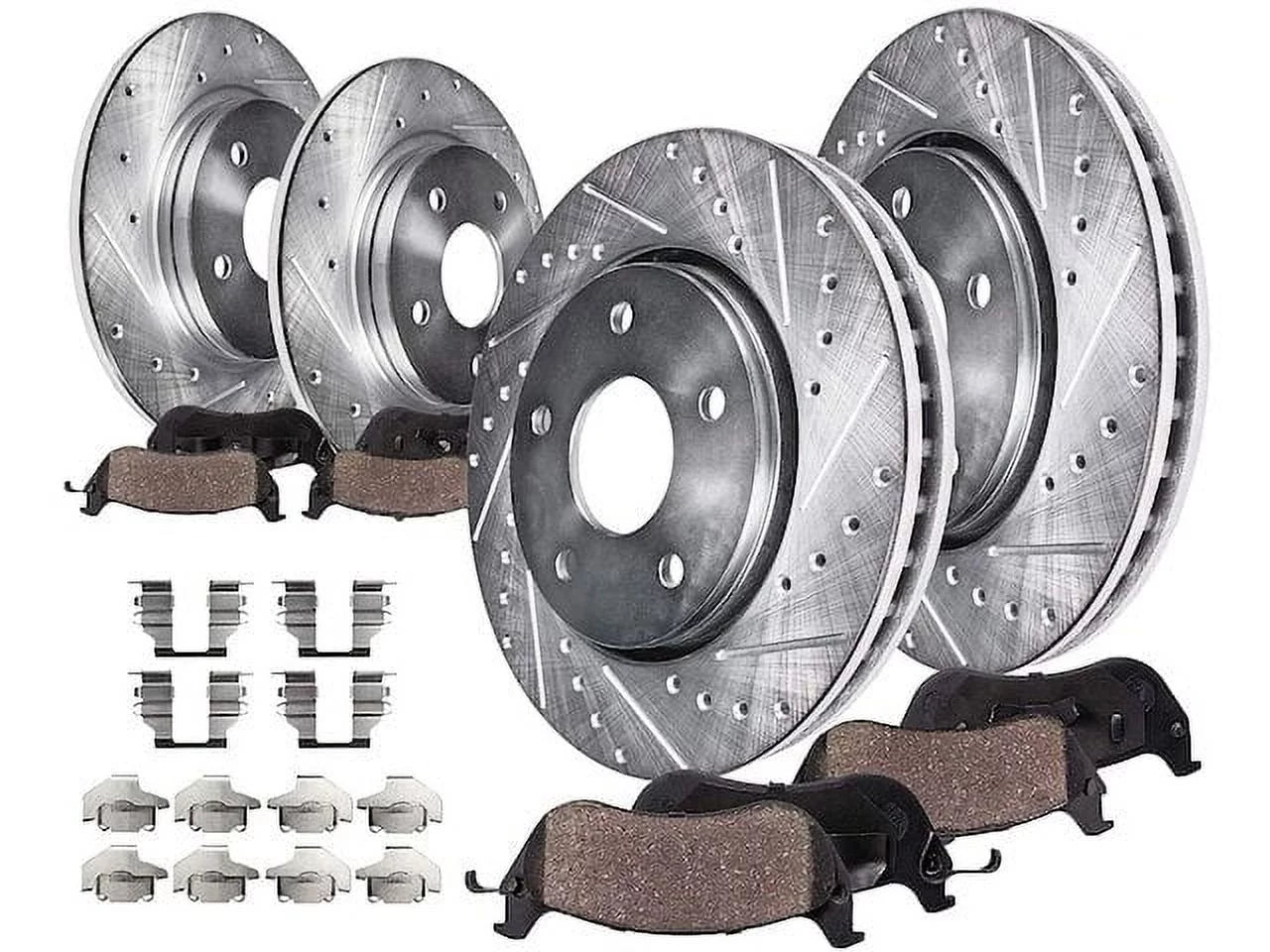 Front and Rear Brake Pad and Rotor Kit - Compatible with 2011 - 2019 Ford Explorer 2012 2013 2014 2015 2016 2017 2018