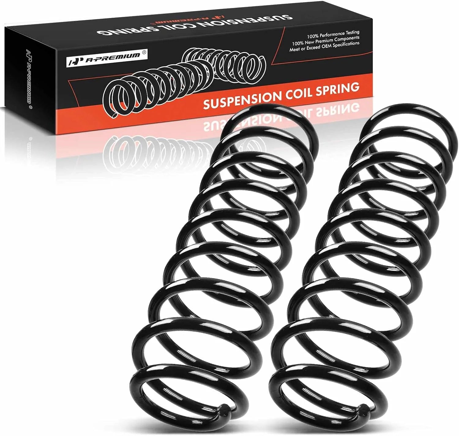 A-Premium 2Pcs Front Suspension Coil Spring Set Compatible with Jeep Wrangler 2007-2017, Driver and Passenger Side, Replace# 52126312AC