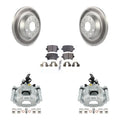 Transit Auto Rear Disc Brake Caliper Coated Rotors And Semi-Metallic Pads Kit For Audi A3 Volkswagen Eos Quattro With 282mm Diameter Rotor KCG-100056P