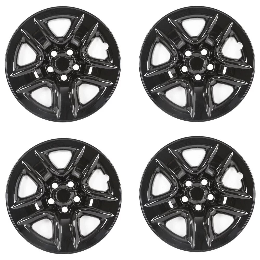 4 17 Black Wheel Skins Hub Caps Full Rim Skin Covers For 06-12 Rav4