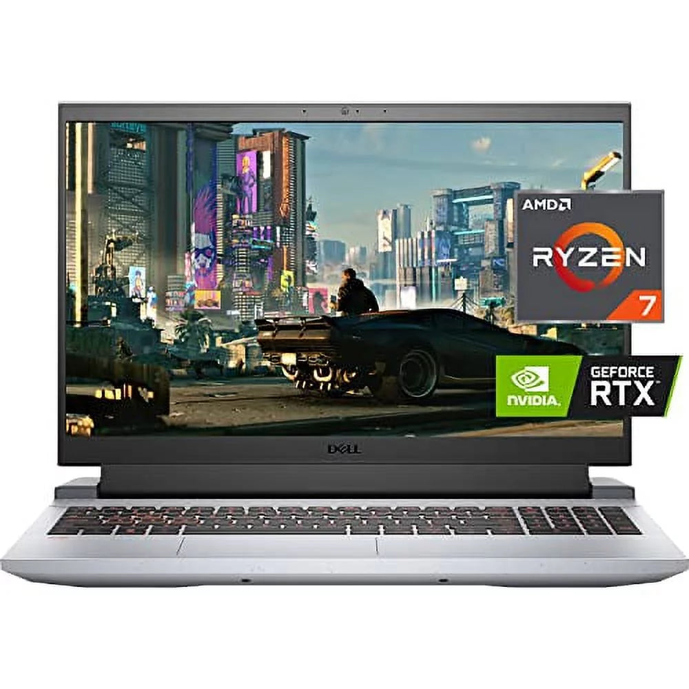 Dell G15 Gaming Laptop, 15.6 inch FHD 120Hz Display, AMD Ryzen 7 5800H 8-Core Processor, NVIDIA GeForce RTX 3050Ti, Backlit Keyboard, Wi-Fi 6, Windows 11, Phantom Grey (64GB RAM | 4TB PCIe SSD)