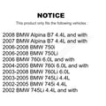 Transit Auto - Rear Semi-Metallic Disc Brake Pads And Wear Sensors Kit For BMW 750Li 745Li 750i 745i 760Li Alpina B7 760i KPW-101122