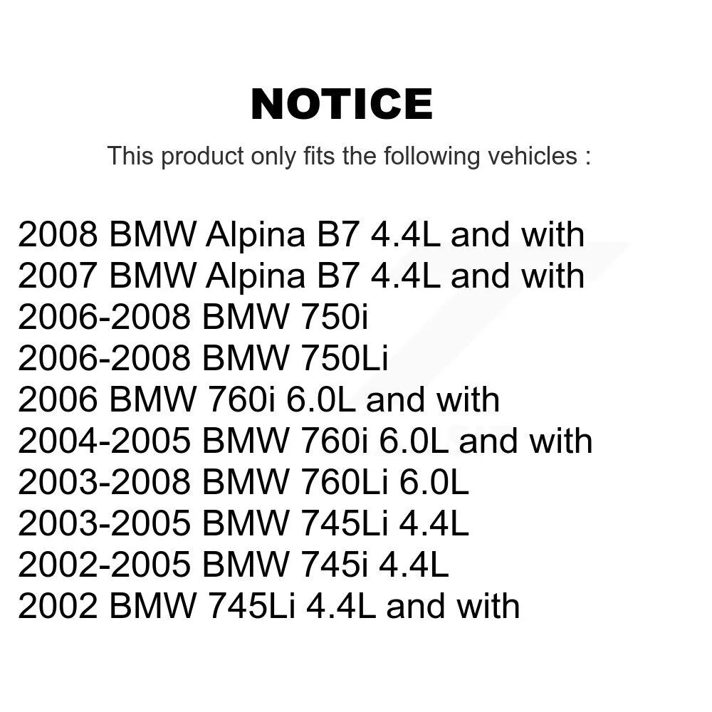 Transit Auto - Rear Semi-Metallic Disc Brake Pads And Wear Sensors Kit For BMW 750Li 745Li 750i 745i 760Li Alpina B7 760i KPW-101122