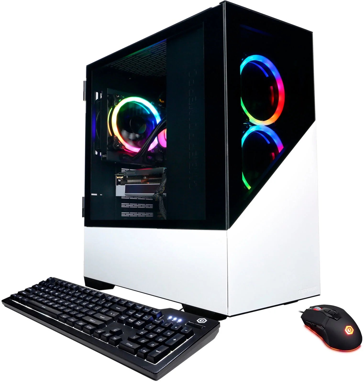 CyberPowerPC - Gamer Supreme Gaming Desktop - AMD Ryzen 7 5700 - 16GB Memory - AMD Radeon RX 6700 XT - 1TB SSD - White Computer PC