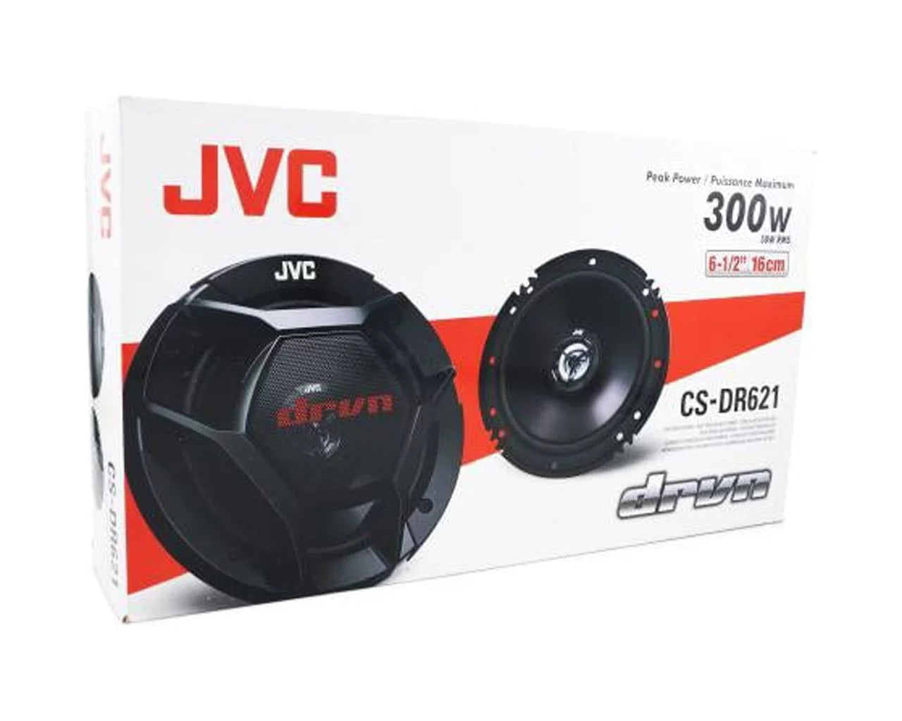 Jvc CS-DR621 600W Peak (100W RMS) 6.5 DRVN Series 2-Way Coaxial Car Speakers