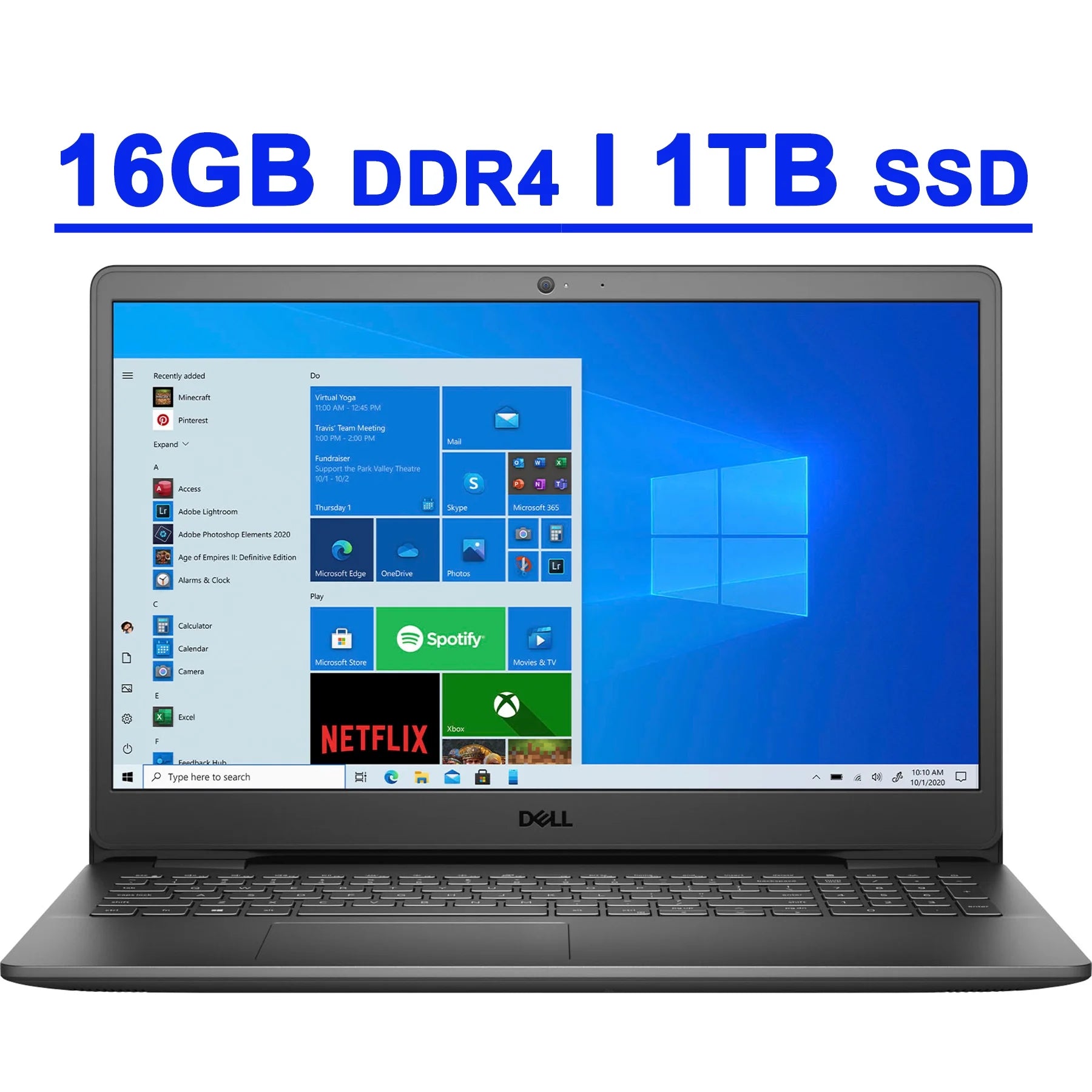 Dell Inspiron 15 3000 Premium Business Laptop Computer 15.6¡± FHD Touchscreen Display 11th Generation Intel Core i3-1115G4 Processor 16GB DDR4 1TB SSD Intel UHD Graphics HDMI WiFi5 Win10