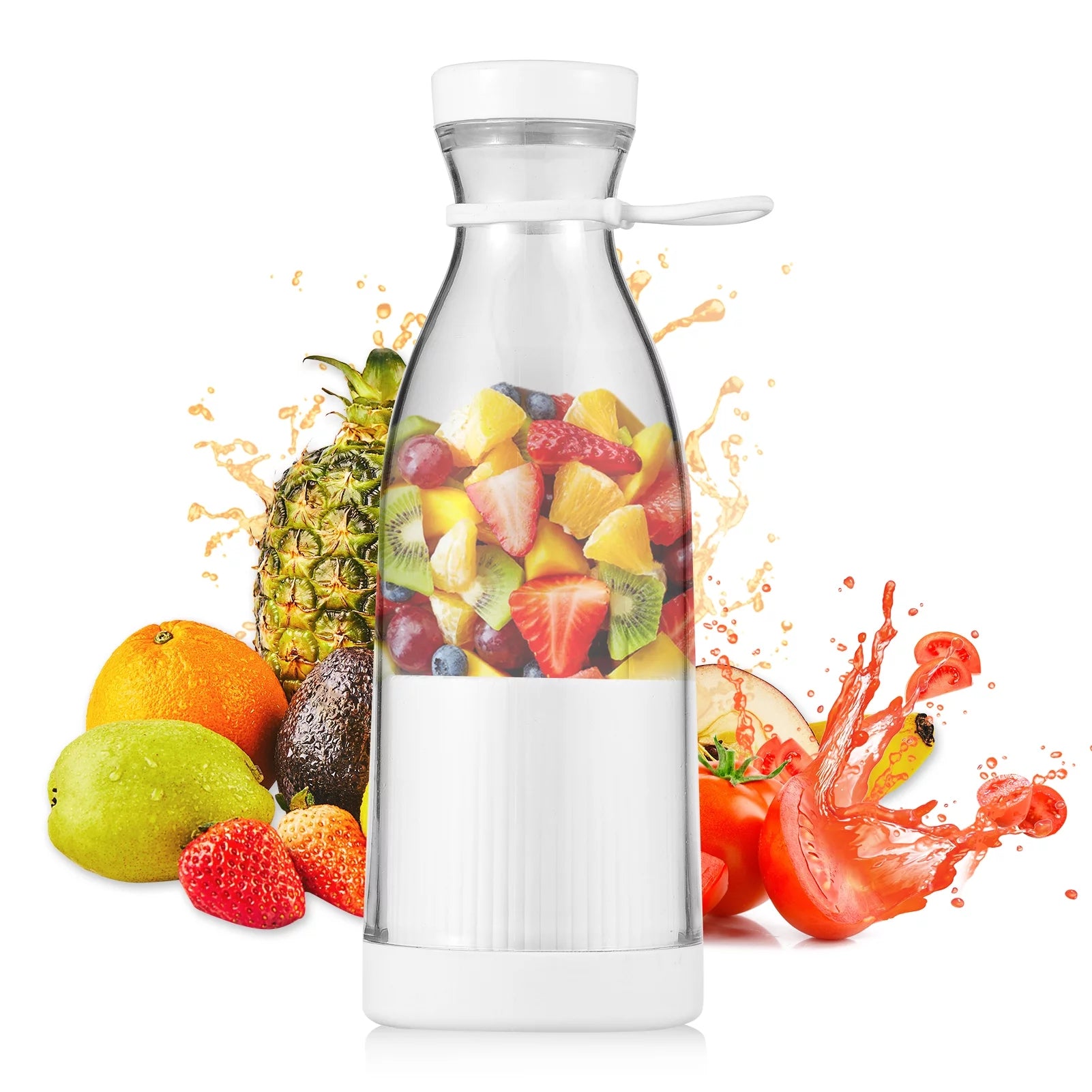 Portable Electric Blender 300ml Juicer Cup 6 for Smoothie Milkshake Juice Food Built-in Rechargeable Battery for Travel Sports Kitchen Office Outdoors