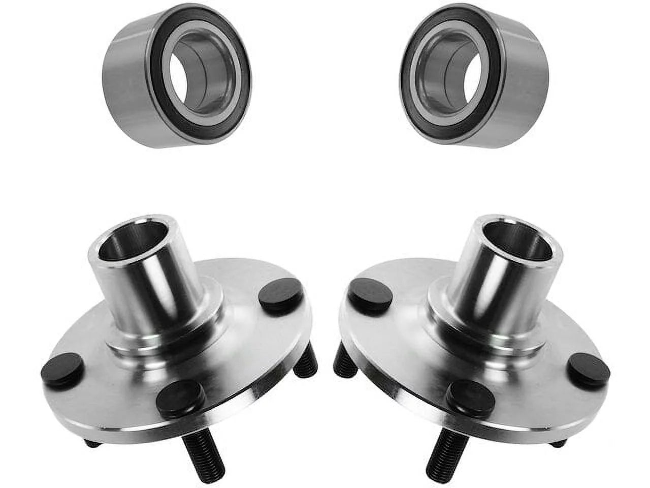 Rear Wheel Hub and Bearing Kit - 4 Piece - Compatible with 1990 - 1997, 1999 - 2005 Mazda Miata 1991 1992 1993 1994 1995 1996 2000 2001 2002 2003 2004