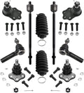 Detroit Axle - RWD Front 10pc Suspension Kit for 2000-2004 Dodge Dakota, 00-03 Durango, 4 Ball Joints 4 Tie Rods 2 Boots 2001 2002 2003 Replacement