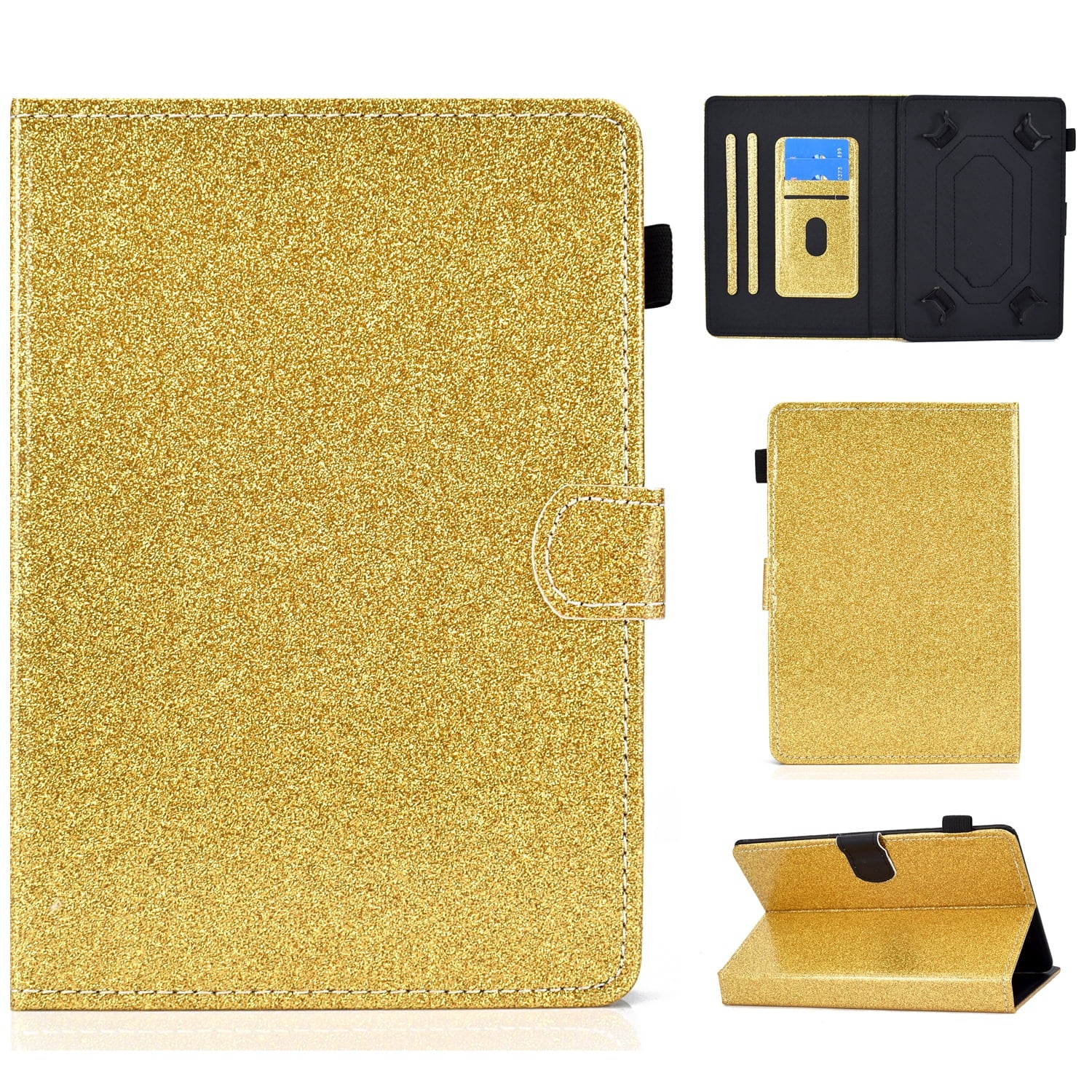 Universal Case for Galaxy Tab A7 10.4 /Galaxy Tab S6 Lite /Galaxy Tab 10.5 /Onn. 10.1 /Lenovo Tab M10 10.1 10.3 /VANKYO MatrixPad S20 S10 10 / iPad 9.7 10.2 10.5 /Android 10 Inch Tablet (Gold)