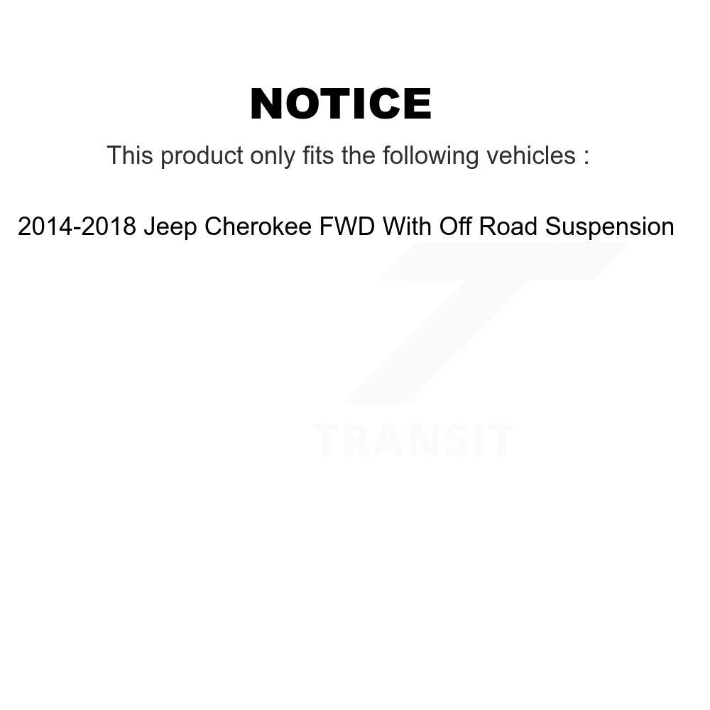 Front Rear Suspension Sway Stabilizer Bar Link Kit For 2014-2018 Jeep Cherokee FWD With Off Road KTR-104281