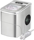 SMAD Portable 26 lbs Countertop Ice Maker Machine, Automatic, with Ice Scoop & Basket, Silver