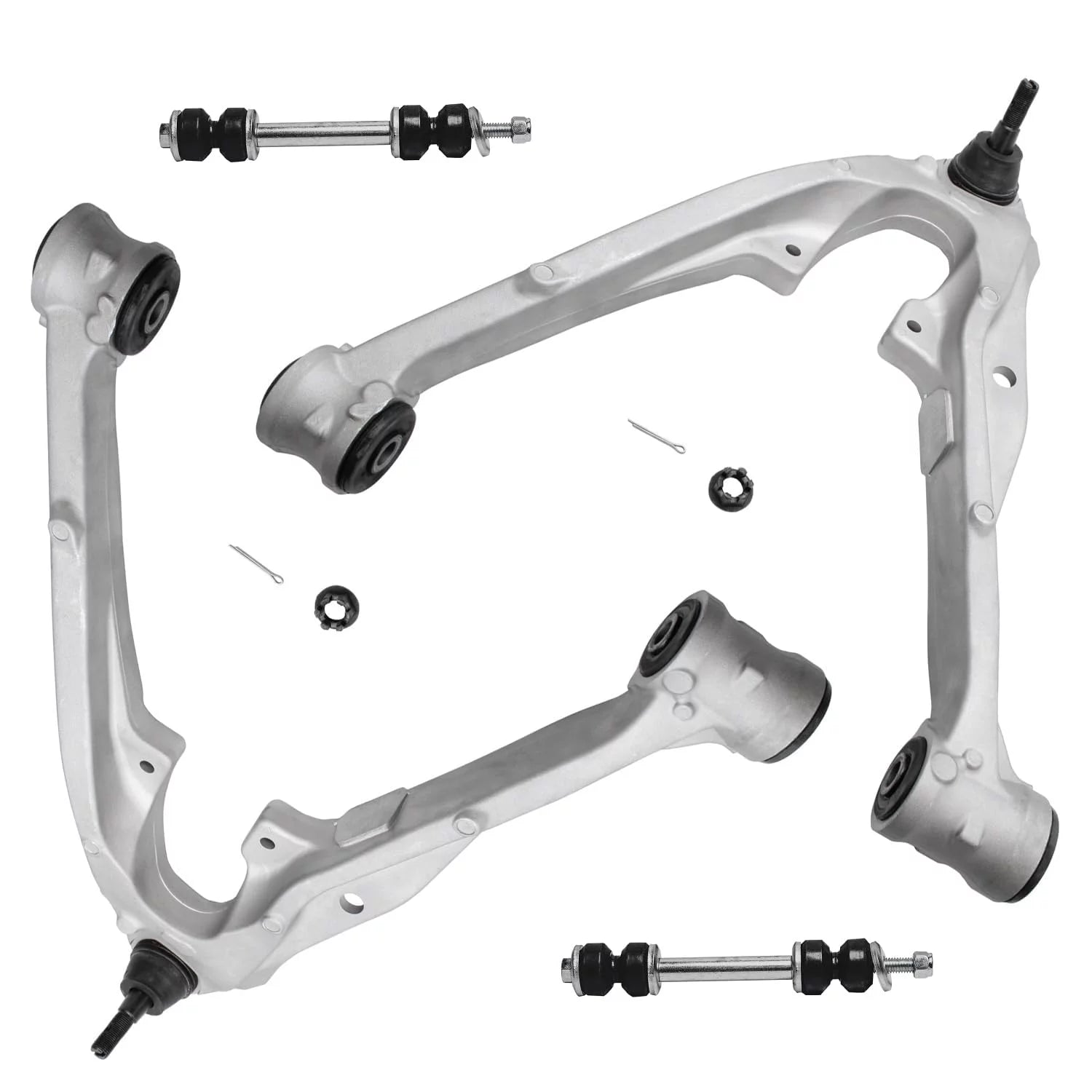 Detroit Axle - 4pc Front Lower Control Arms Sway Bars Replacement for Chevy Tahoe GMC Yukon Fits select: 2011 ,2013 CHEVROLET SILVERADO K1500 LT