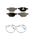 Transit Auto - Front Semi-Metallic Disc Brake Pads And Wear Sensors Kit For 2015 BMW 750Li 750i 4.4L with rear brakes KPW-100957
