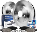 Detroit Axle - Front Brake Kit for L4 2000-2006 Nissan Sentra 2001 2002 2003 2004 2005, Disc Brake Rotors Ceramic Brakes Pads Replacement - [10.83 Rotors]