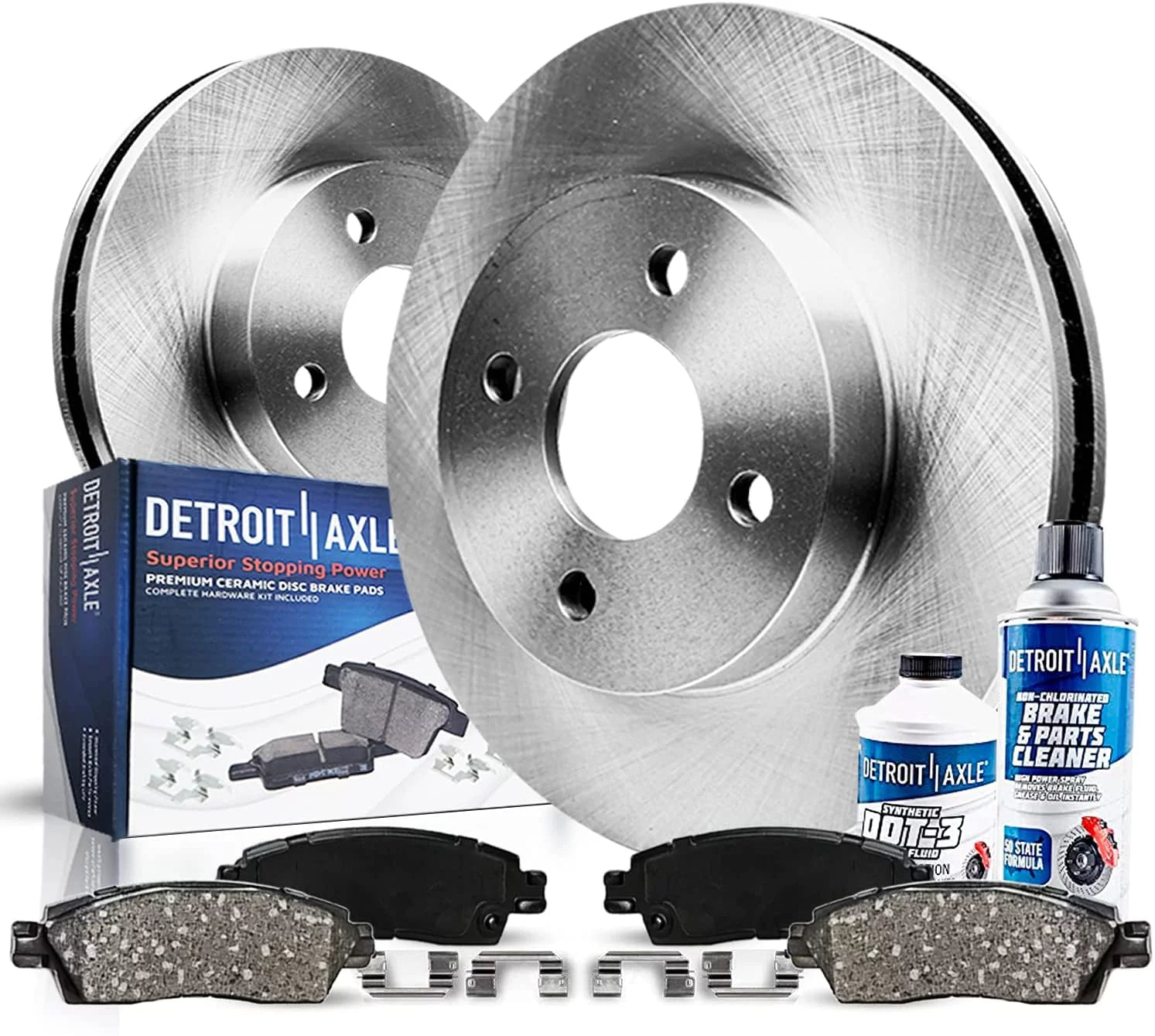Detroit Axle - Front Brake Kit for L4 2000-2006 Nissan Sentra 2001 2002 2003 2004 2005, Disc Brake Rotors Ceramic Brakes Pads Replacement - [10.83 Rotors]