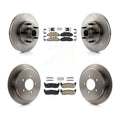 Transit Auto - Front Ceramic Rear Semi-Metallic Pads And Disc Brake Rotors Hub Assembly Kit For Ford F-150 K8A-105838