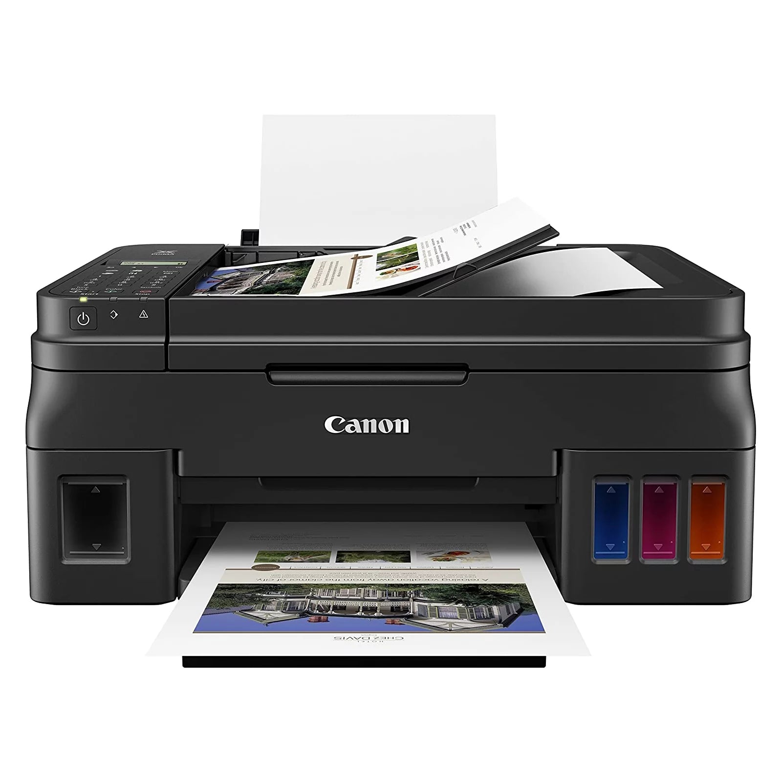 Canon PIXMA G4210 Wireless All-In-One Supertank (Megatank) Printer, Copier, Scan, Fax and ADF with Mobile Printing, Black, One Size (2316C002)