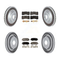 Transit Auto - Front Rear Coated Disc Brake Rotors And Ceramic Pads Kit For 2022 Ford Mustang 5.0L With 6 Piston Calipers KGT-103022