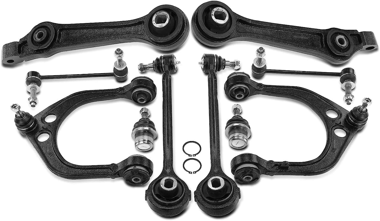 A-Premium 10Pcs Front Suspension Kit, Upper Lower Control Arm, Sway Bar, Ball Joint, Compatible with Dodge Charger 2006-2010 Challenger 2008-2010 Magnum 2005-2008 Chrysler 300 2005-2010