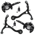 Detroit Axle - Front Steering Knuckles & Wheel Hub Bearings Lower Control Arms Ball Joints Replacement for 2009-2012 Honda Accord TSX