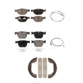 Transit Auto - Front Rear Semi-Metallic Disc Brake Pads And Wear Sensors Kit (5Pc) For BMW X5 X6 xDrive50i with 4.4L KPW-100445