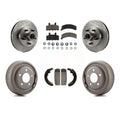 Transit Auto - Front Rear Disc Brake Rotors Hub Assembly Ceramic Pads And Drum Kit For Chevrolet C1500 Suburban GMC Yukon K8C-102778