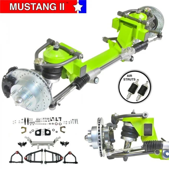 Helix Suspension Brakes & Steering  IFS AeroShock 2 in. Drop 5 x 5 Manual Left Hand Drive Rack Without Crossmember for 1960-1987 Chevy Truck Mustang II