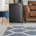 SMAD Semi Truck Refrigerator 2.1 Cu.Ft, AC/DC Mini Fridge with Lock, Reversible Door, 12V Quiet Absorption Refrigerator for Truck, RV, Camper, Caravan, Boat, Black