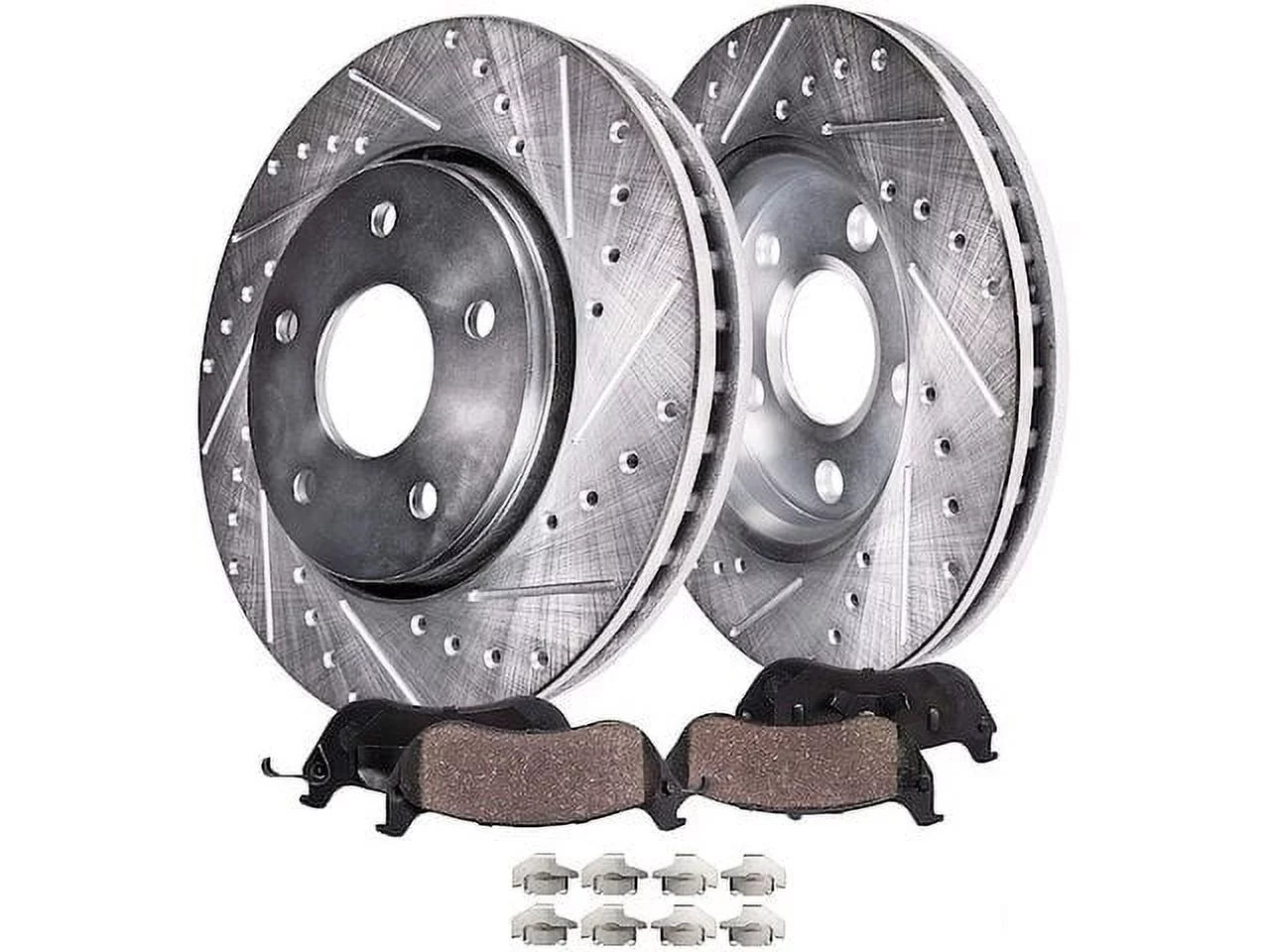 Front Brake Pad and Rotor Kit - Compatible with 2005 - 2015 Toyota Tacoma 2006 2007 2008 2009 2010 2011 2012 2013 2014