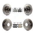 Transit Auto - Front Rear Semi-Metallic Pads And Disc Brake Rotors Hub Assembly Kit For 1999-2003 Ford F-150 RWD With 5 Lug Wheels K8A-107176