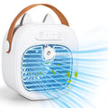 JahyShow Air Conditioning Fan - Stay Cool in White - USB Rechargeable Convenience