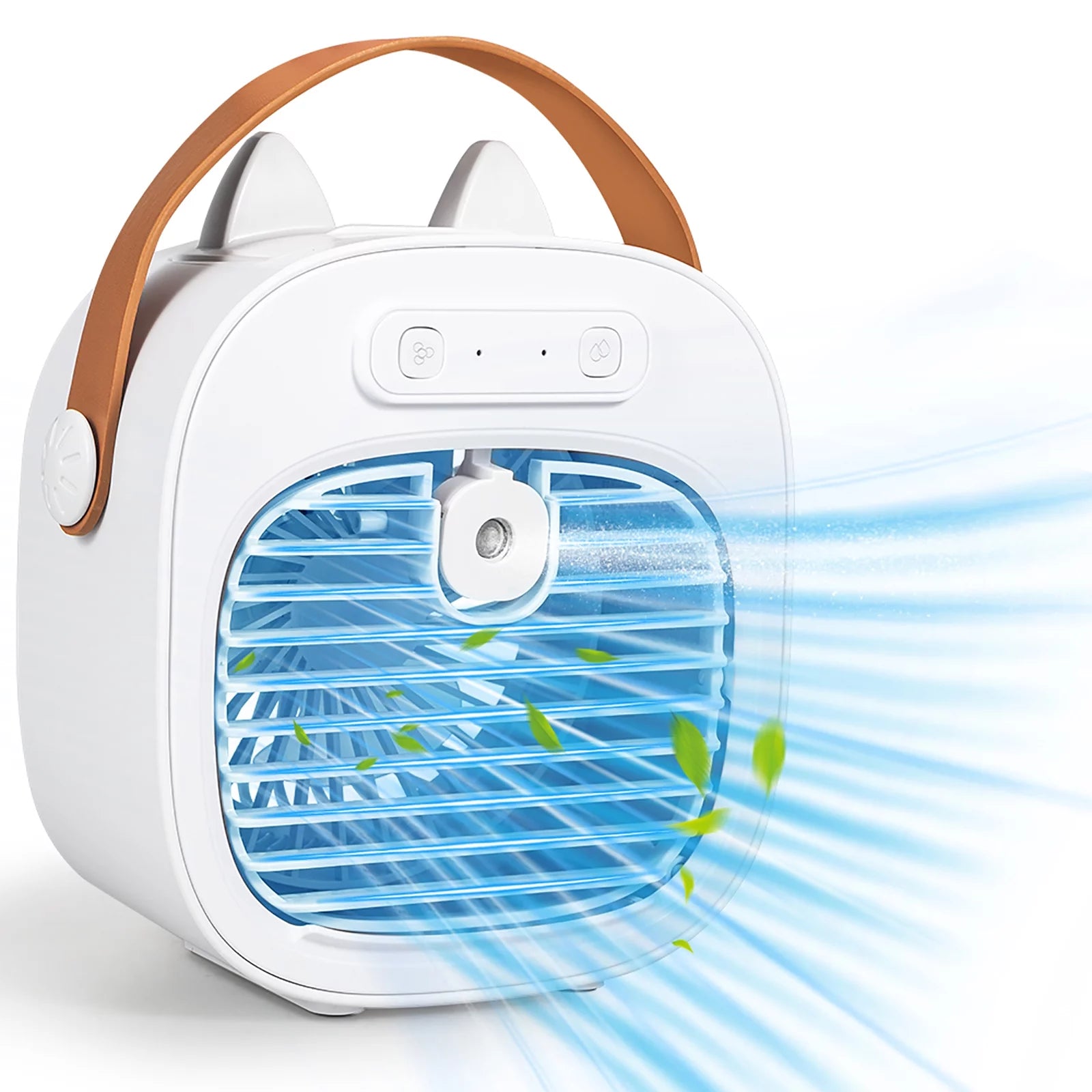 JahyShow Air Conditioning Fan - Stay Cool in White - USB Rechargeable Convenience