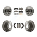 Transit Auto - Front Rear Disc Brake Rotors Hub Assembly Ceramic Pads And Drum Kit For 1998-1999 C1500 Suburban Chevrolet GMC With 13 Diameter GAS engine K8T-103797