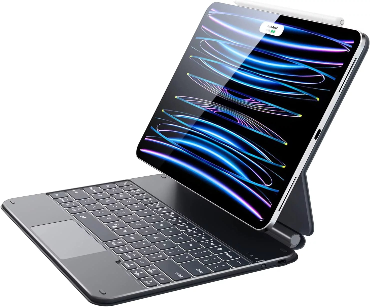 CHESONA iPad Pro 11 Case with Keyboard, 4th/3rd/2nd/1st Generation, Magnetic Floating, Multi-Touch Trackpad, Black