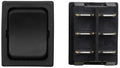 1 pack-Valterra DG415VP Heavy Duty 12V Momentary On/Off DPDT Switch - Black