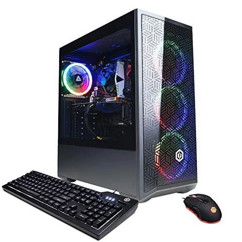 CYBERPOWERPC Gamer Xtreme Gaming PC, Intel Core i3-12100F 3.3GHz, AMD RX 6500 XT 4GB, 8GB DDR4, 500GB NVMe PCIe SSD, WiFi & Win 11 Home (GXi8800A6), Black