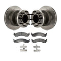 Transit Auto - Front Disc Brake Rotors Hub Assembly And Ceramic Pads Kit For Ford E-350 Super Duty Econoline Club Wagon E-450 K8T-100724