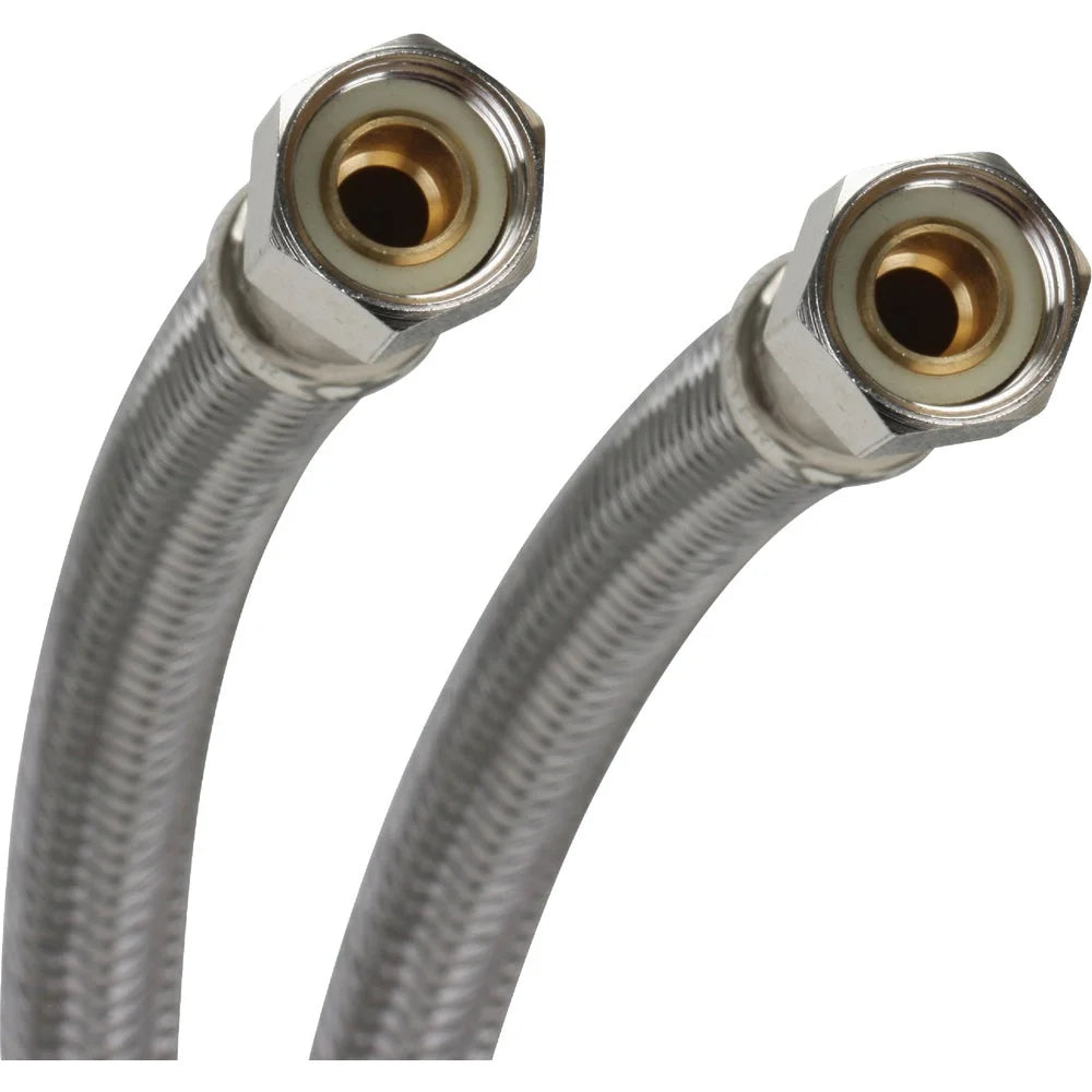 1 PK, Fluidmaster 6W60-Fluidmaster 3/8 In. x 3/8 In. x 60 In. L Stainless Steel Dishwasher Connector