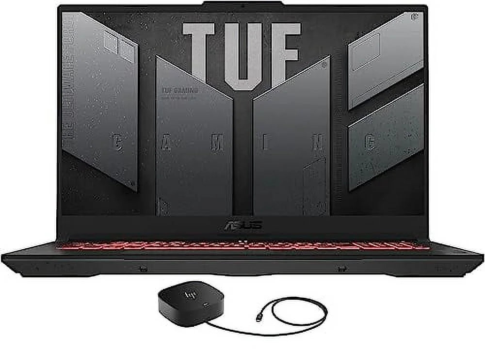 ASUS TUF Gaming A17 Gaming & Entertainment Laptop (AMD Ryzen 7 7735HS 8-Core, 32GB DDR5 4800MHz RAM, 2TB PCIe SSD, GeForce RTX 4060, 17.3 144Hz Win 11 Home) with G5 Essential Dock
