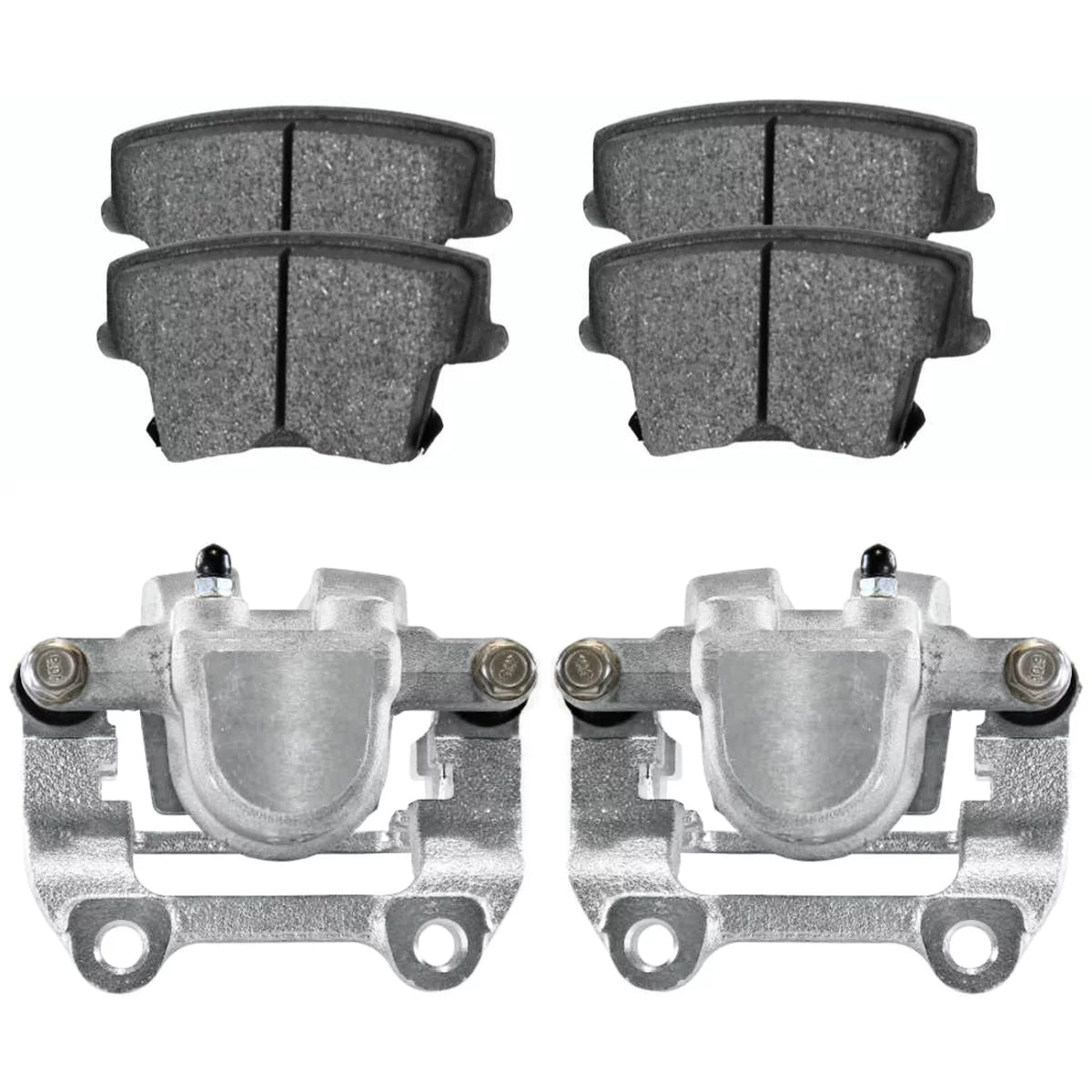 AutoShack Rear Brake Calipers and Ceramic Pads Kit Driver and Passenger Side Replacement for 2005-2008 Dodge Magnum 2006-2020 Charger 2011-2020 Challenger 2005-2020 Chrysler 300 5.7L AWD RWD BCPKG0837