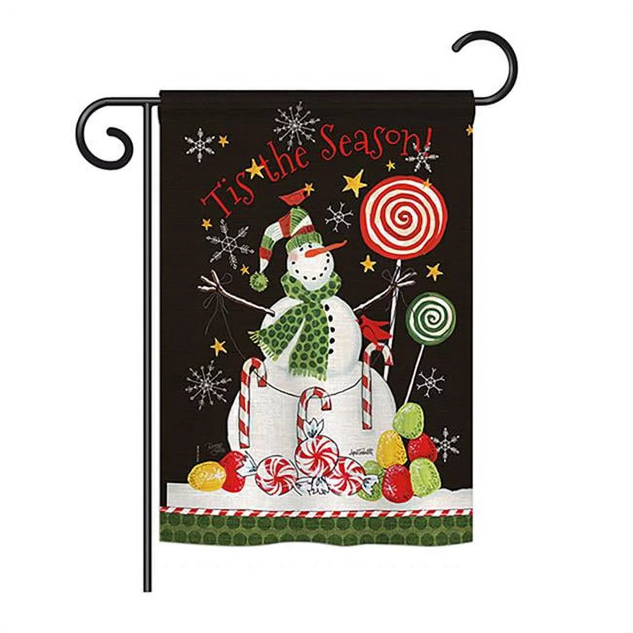 Breeze Decor BD-XM-G-114204-IP-BO-DS02-US Sweet Snowmen Winter - Seasonal Christmas Impressions Decorative Vertical Garden Flag - 13 x 18.5 in.