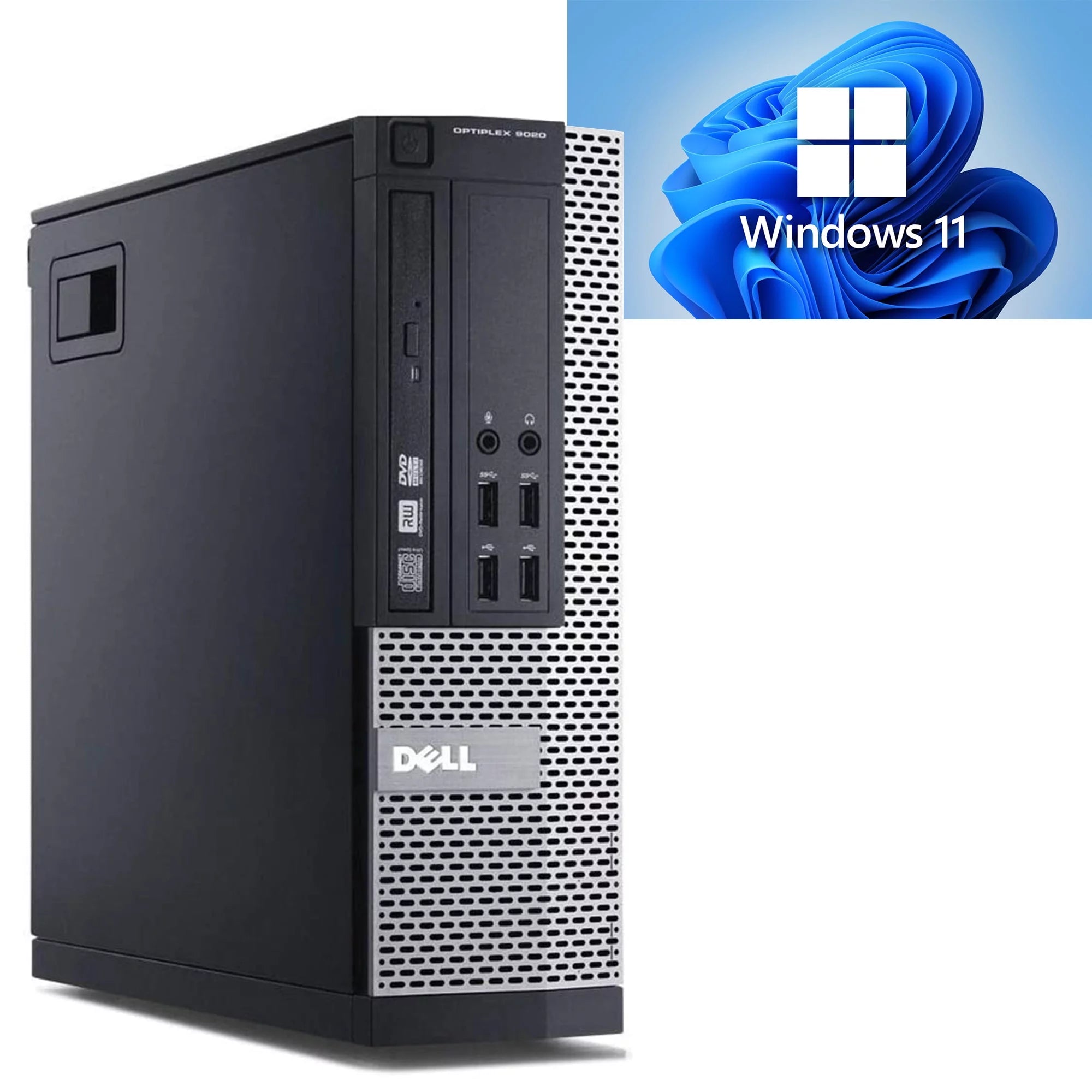 Used Dell OptiPlex 7010 Tower Desktop PC with Intel Core i5-3450 Processor, 8GB Memory, 2TB Hard Drive and Windows 11 Pro (Monitor Not Included)